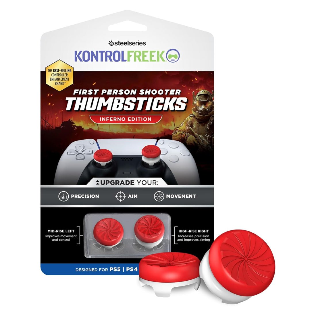 Kontrolfreek FPS Inferno Thumbsticks - PS4/PS5 - أكسسوار - Store 974 | ستور ٩٧٤