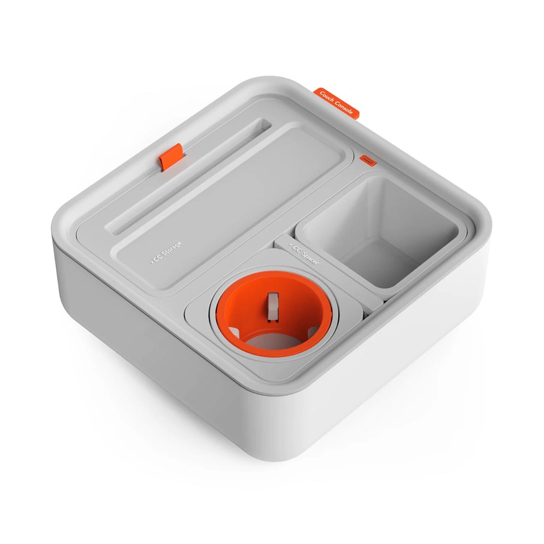 CouchConsole Cup Holder w/ Phone Stand Tray - Light Orange - صينية CouchConsole Cup Holder w/ Phone Stand Tray - Light Orange - صينية