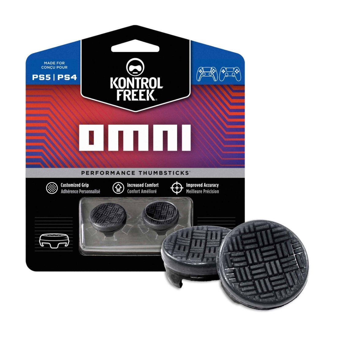 Kontrolfreek Omni Performance Thumbsticks - Black - PS4/PS5 - أكسسوار - Store 974 | ستور ٩٧٤