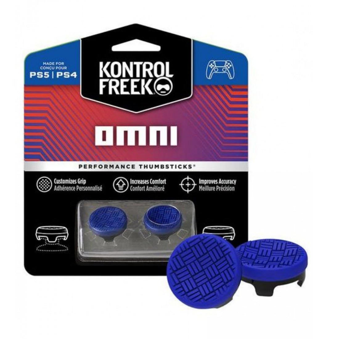 Kontrolfreek Omni Performance Thumbsticks - Blue - PS4/PS5 - أكسسوار - Store 974 | ستور ٩٧٤