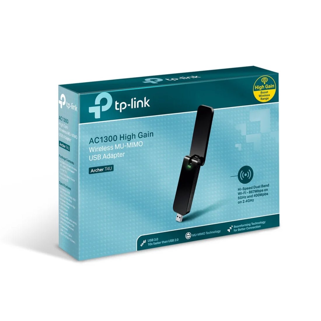 TP-Link 1300Mbps USB Wifi Adapter | w/ Foldable High Gain Antenna - محول واي فاي - Store 974 | ستور ٩٧٤