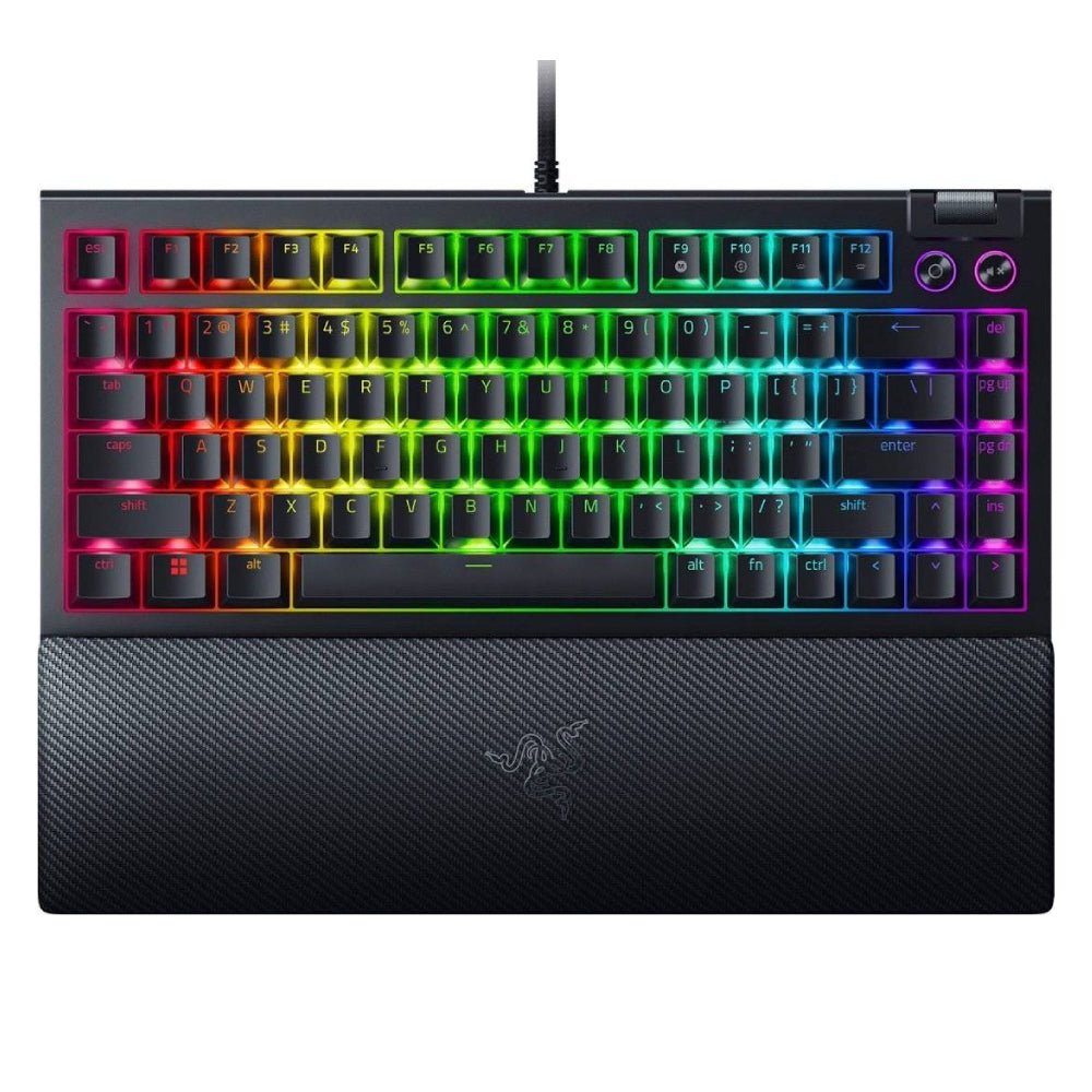 Razer BlackWidow V4 75% RGB Wired Mechanical Gaming Keyboard (US Layout) - Orange Switch - لوحة مفاتيح - Store 974 | ستور ٩٧٤