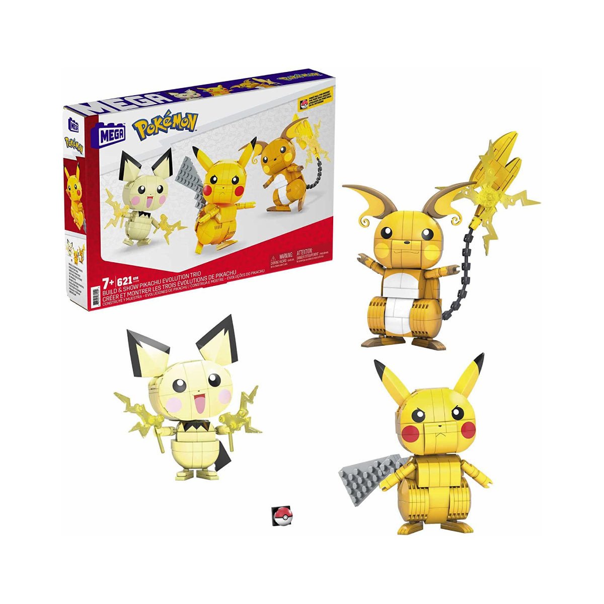 Mega Construx Pokémon Build & Show Pikachu Evolution Trio - بوكيمون Mega Construx Pokémon Build & Show Pikachu Evolution Trio - بوكيمون