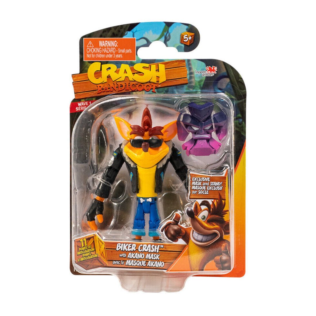 Crash Bandicoot Action Figure - Biker Crash With Akano Mask - لعبة - Store 974 | ستور ٩٧٤
