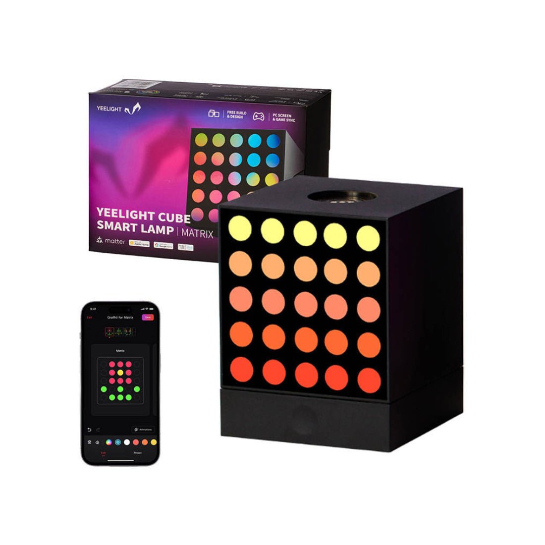 Yeelight Cube Light Smart Gaming Lamp Matrix - إضaءة Yeelight Cube Light Smart Gaming Lamp Matrix - إضaءة