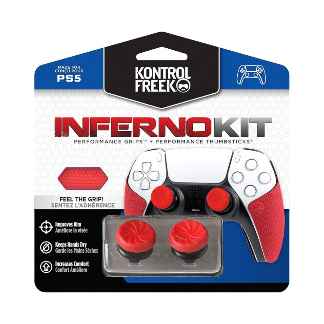 Kontrolfreek Performance Kit Inferno Thumbsticks + Grips - PS5 - أكسسوار - Store 974 | ستور ٩٧٤