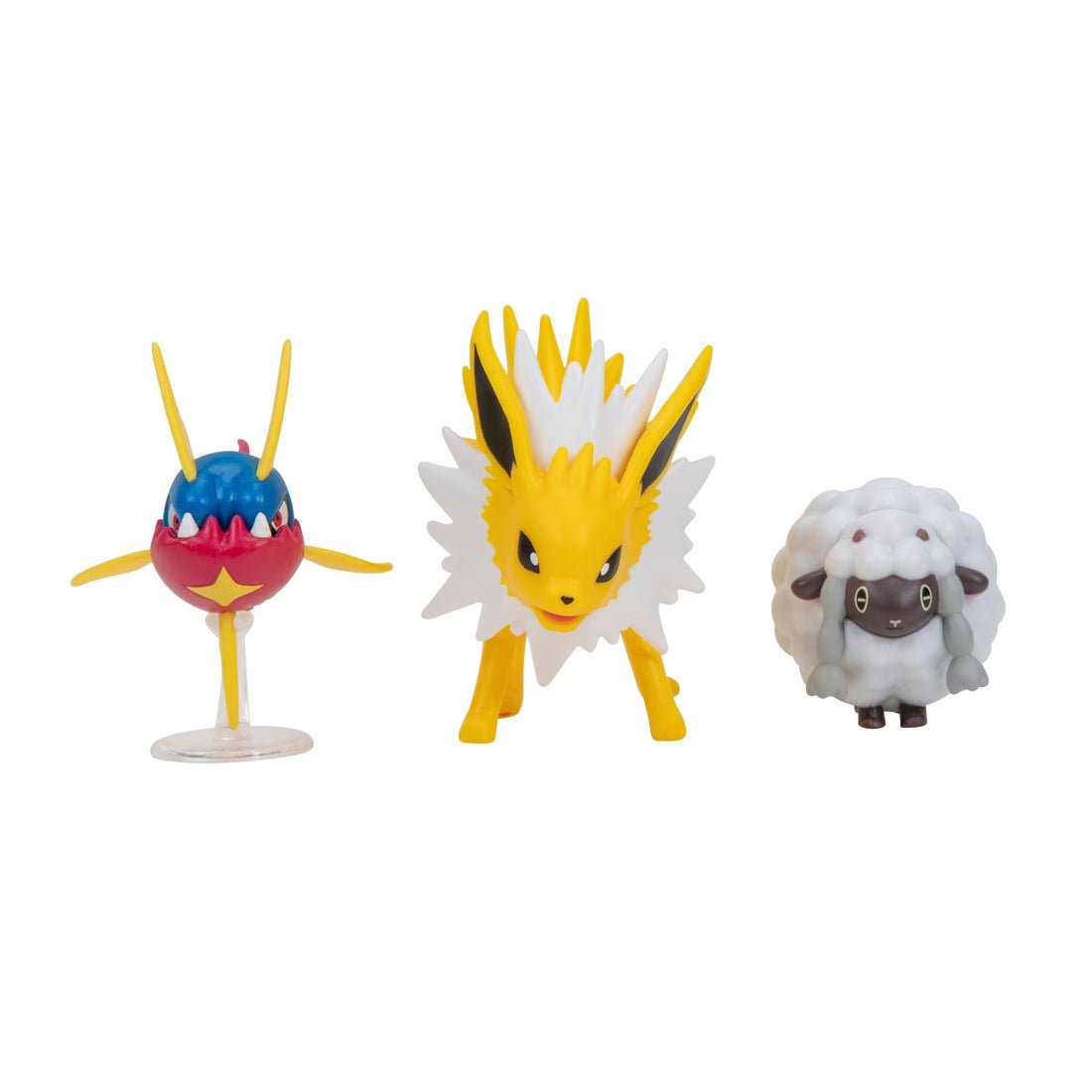 Pokemon Battle Figure 3 Set Pack - Carvanha/ Jolteon/ Wooloo - مجسم - Store 974 | ستور ٩٧٤