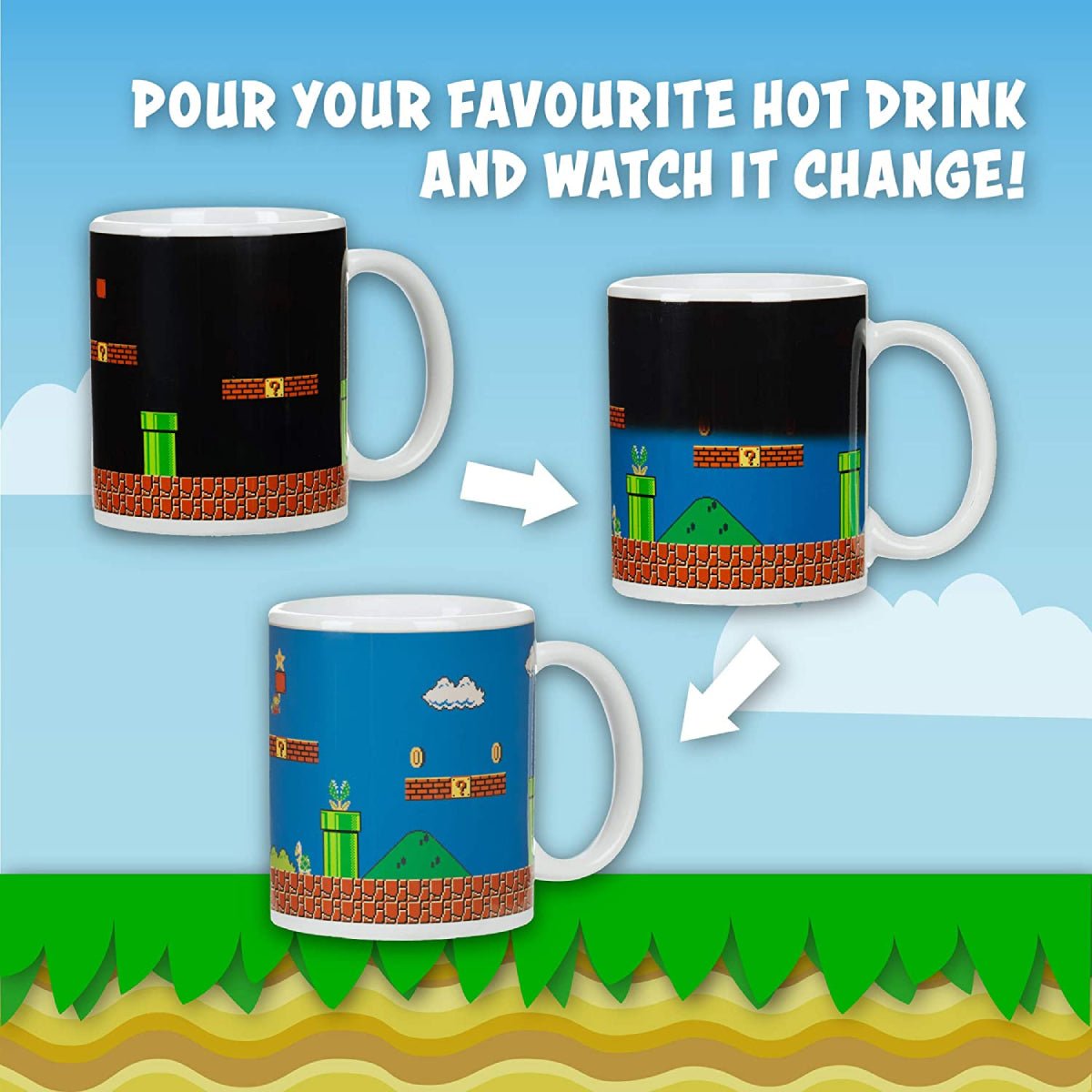 Paladone Super Mario Bros Heat Change Mug - أكسسوار - Store 974 | ستور ٩٧٤