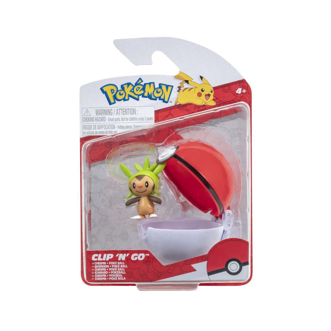 Pokemon Clip 'N' Go - Chespin + Poké Ball - مجسم - Store 974 | ستور ٩٧٤