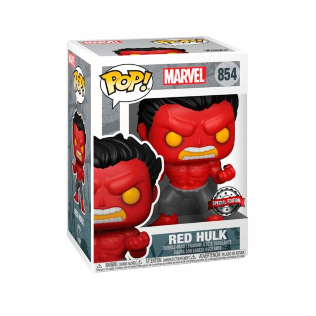 Funko Pop! Marvel: Hulk - Red Hulk w/ Chase (GW)(Exc) #854 - دمية - Store 974 | ستور ٩٧٤