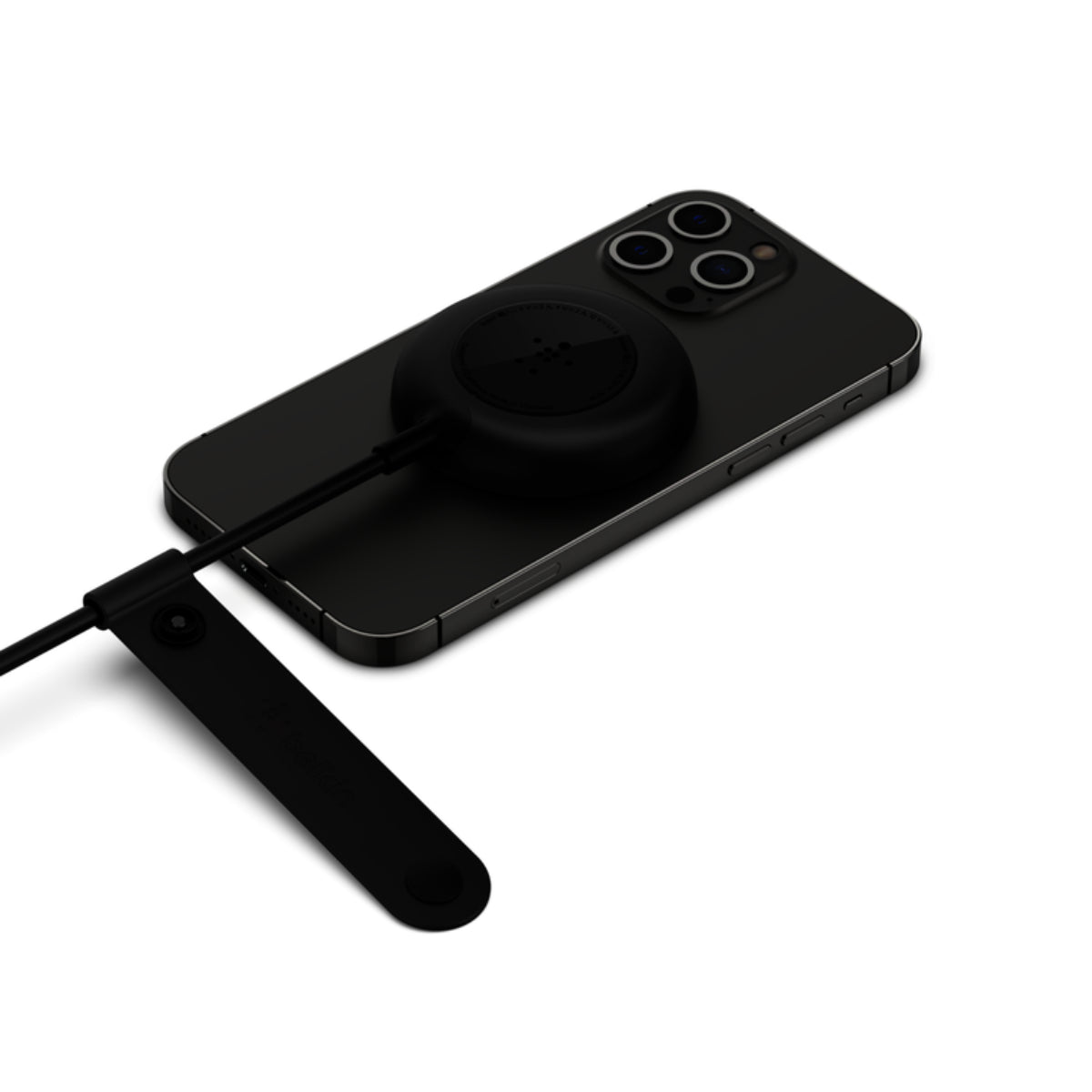 Belkin Magnetic Portable 7.5W Wireless Charger Pad W/ Wall Charger - 2M Black - شاحن Belkin Magnetic Portable 7.5W Wireless Charger Pad W/ Wall Charger - 2M Black - شاحن