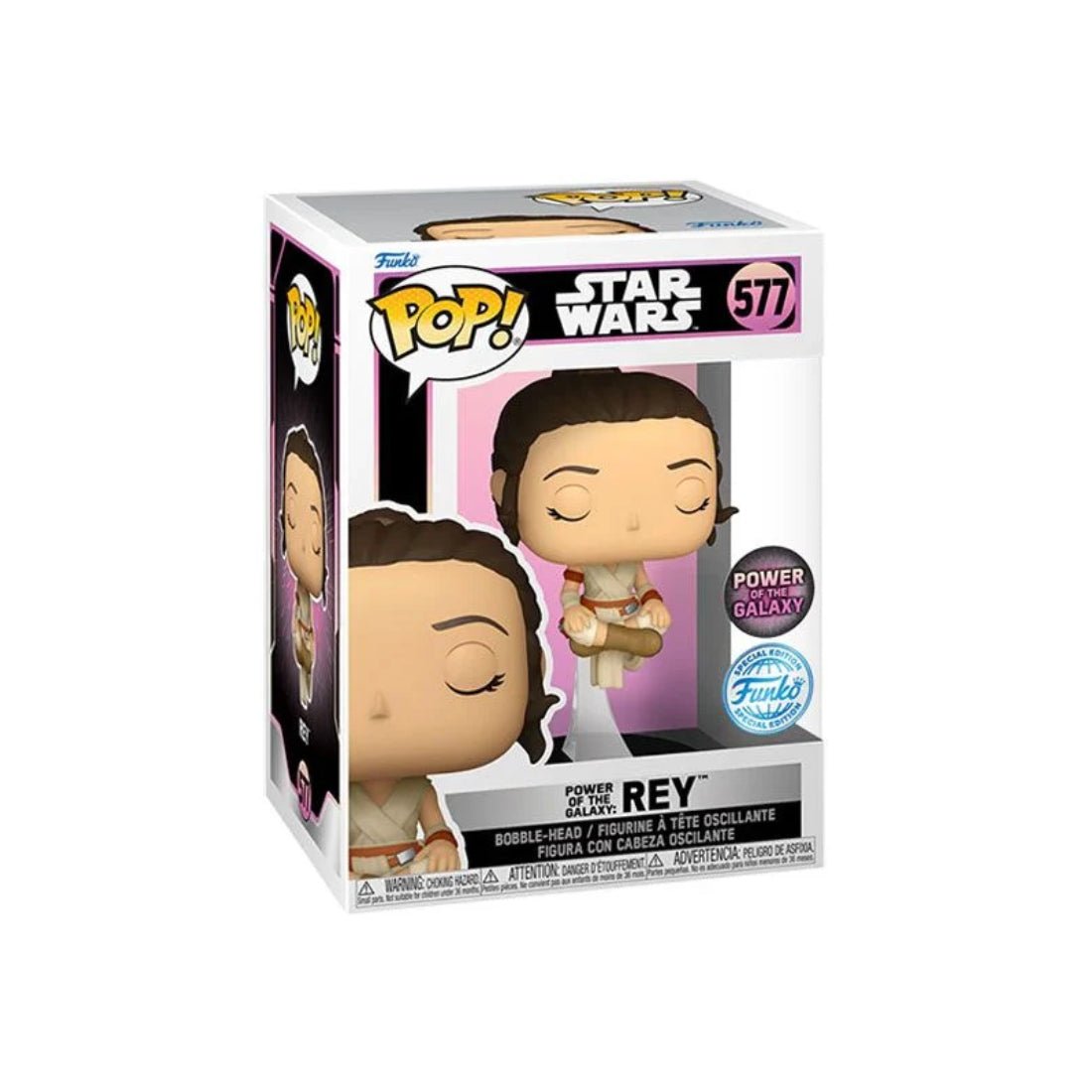 Funko Pop! Star Wars: Power Of The Galaxy - Rey (Exclusive) #577 - دمية - Store 974 | ستور ٩٧٤