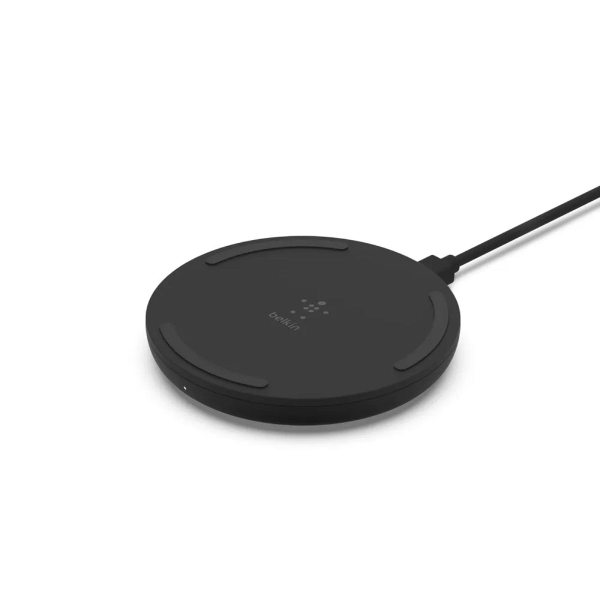 Belkin 15w Fast Wireless Charging Pad W/ USB-C Cable - Black - شاحن Belkin 15w Fast Wireless Charging Pad W/ USB-C Cable - Black - شاحن