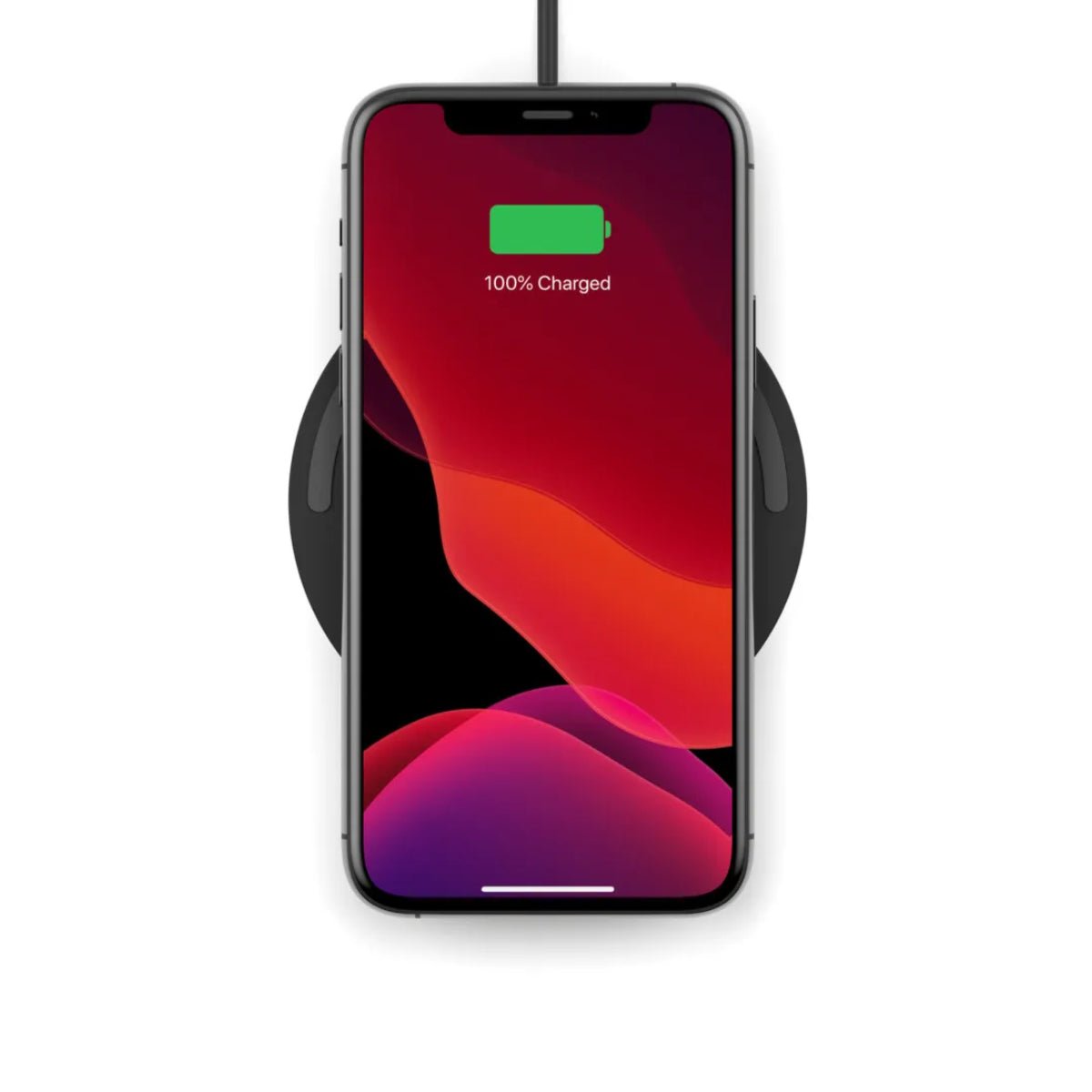 Belkin 15w Fast Wireless Charging Pad W/ USB-C Cable - Black - شاحن Belkin 15w Fast Wireless Charging Pad W/ USB-C Cable - Black - شاحن
