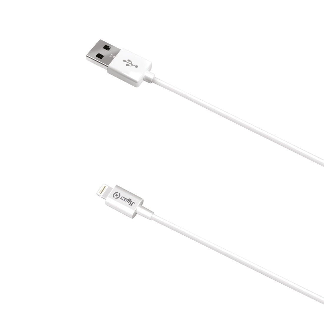 Celly Mfi USB-A 2.4 to Lightning 2m Cable 12W - White - كابل - Store 974 | ستور ٩٧٤