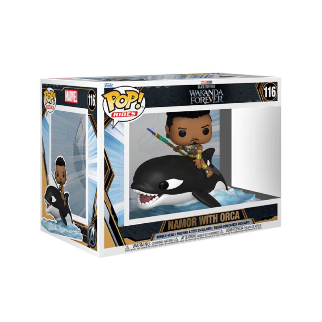 Funko Pop Ride SUPDLX! Marvel: Black Panther Wakanda Forever - Namor With Orca #116 - دمية - Store 974 | ستور ٩٧٤