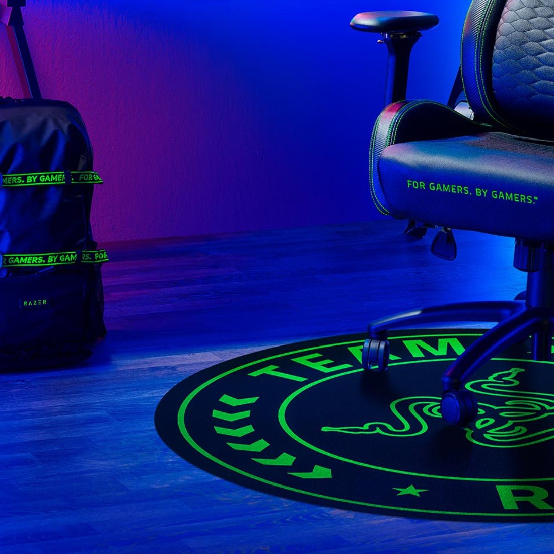 Razer Team Razer Floor Mat - Black & Green - حصyer Razer Team Razer Floor Mat - Black & Green - حصyer