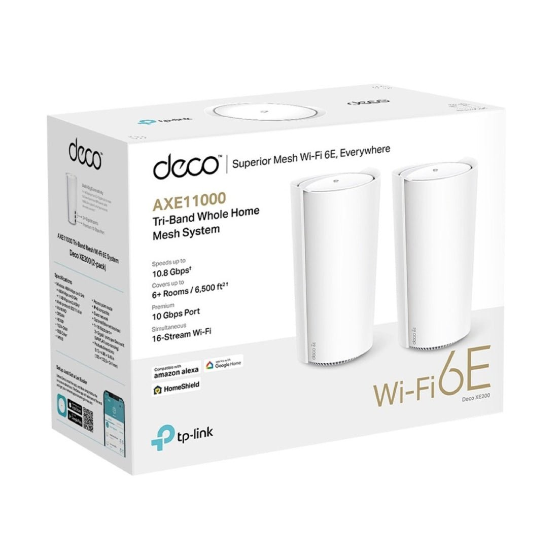 TP -Link Deco XE200 Axe11000 نظام Wi -Fi 6E بالكامل TP -Link Deco XE200 Axe11000 نظام Wi -Fi 6E بالكامل