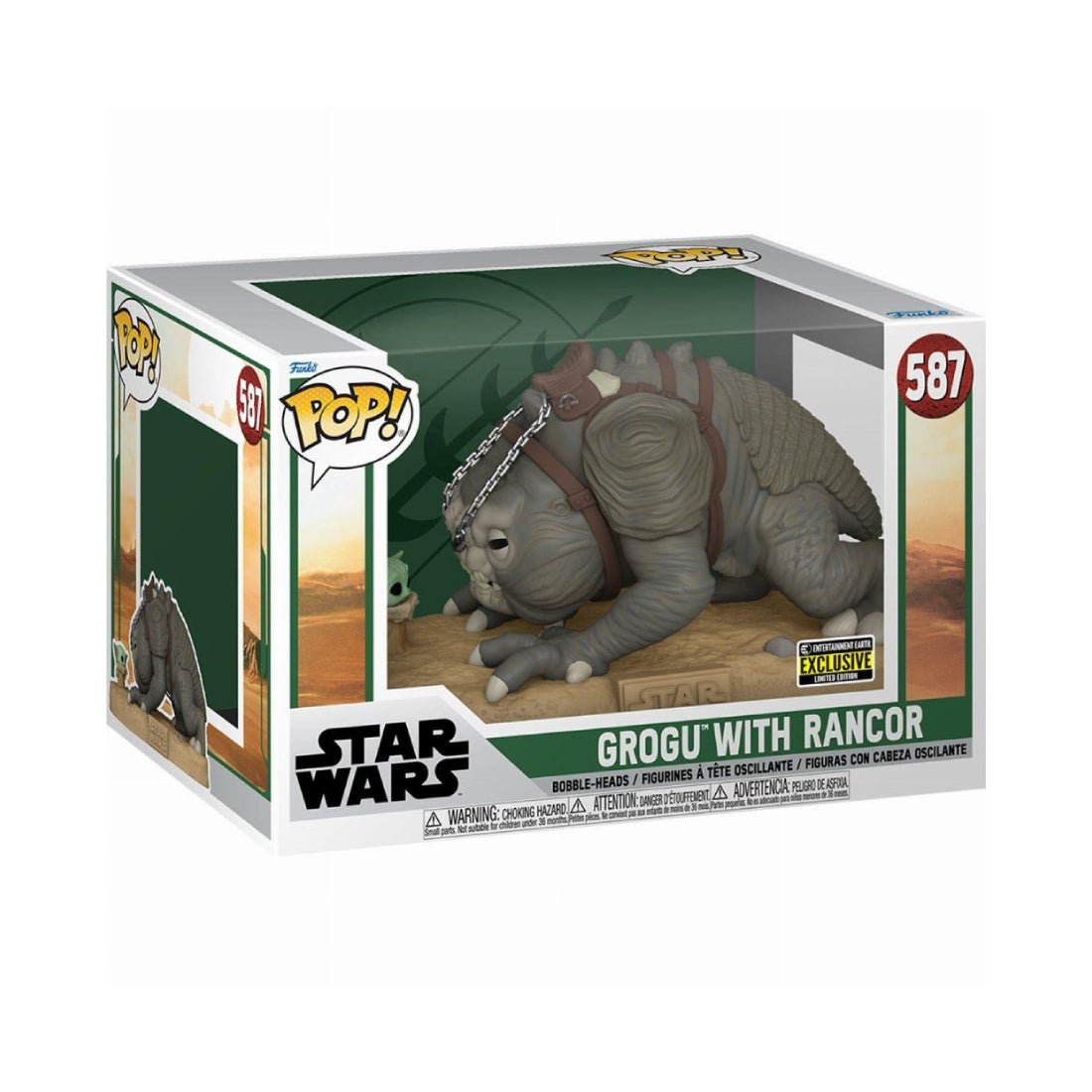 Funko Pop Jumbo! Star Wars: The Book of Boba Fett - Rancor w/ Grogu (Exclusive) #587 - دمية - Store 974 | ستور ٩٧٤