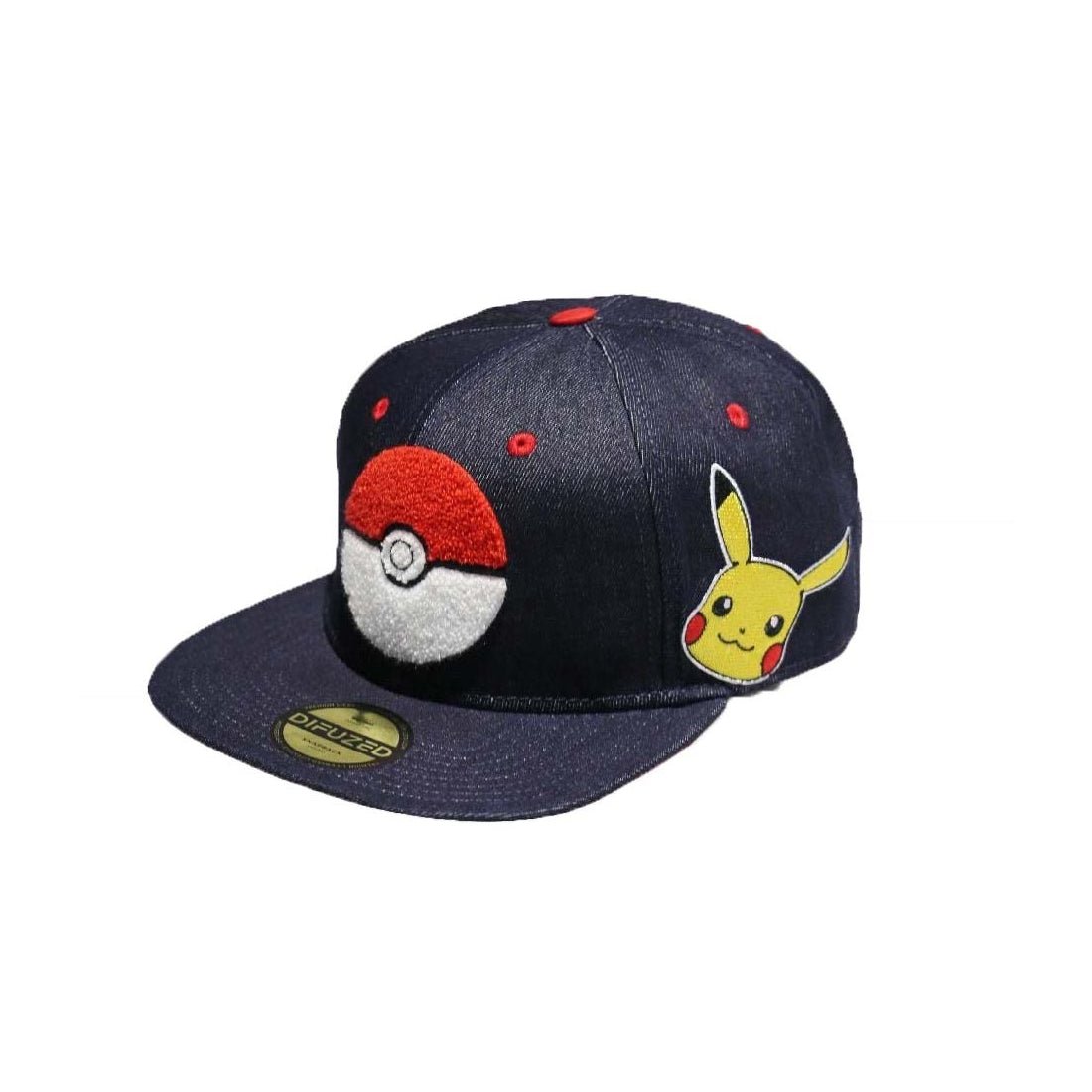 Difuzed Pokémon Denim Snapback Cap - قbafة Difuzed Pokémon Denim Snapback Cap - قbafة