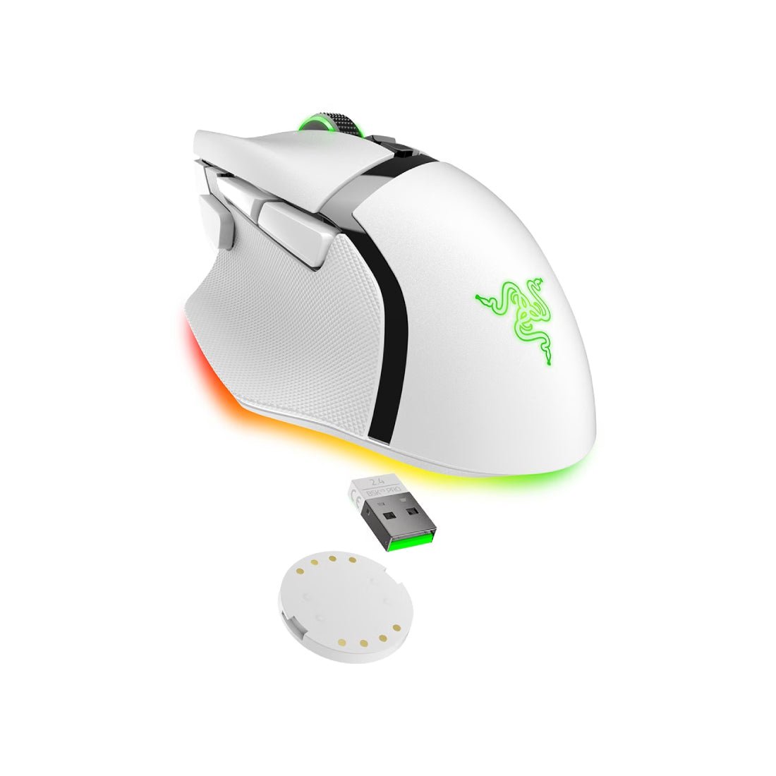 Razer Basilisk V3 Pro Wireless 30,000DPI Gaming Mouse - White - فأرة - Store 974 | ستور ٩٧٤