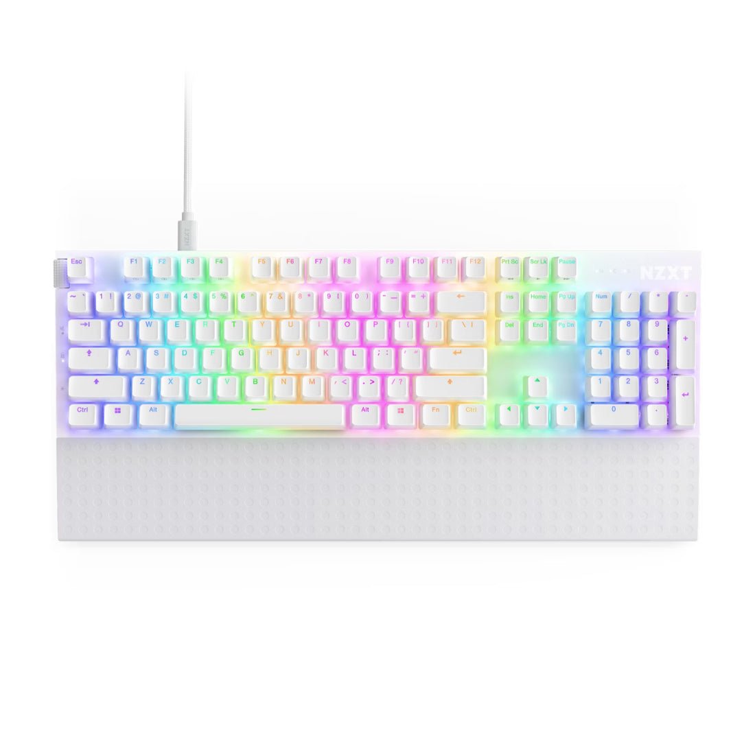 NZXT Function 2 Full Size RGB Wired Mechanical Gaming Keyboard - Matte White - لوحة مفاتيح NZXT Function 2 Full Size RGB Wired Mechanical Gaming Keyboard - Matte White - لوحة مفاتيح
