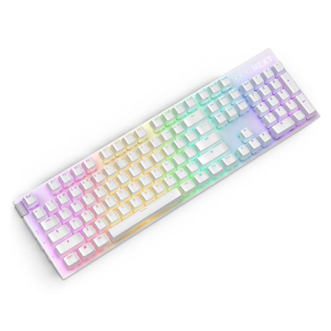 NZXT Function 2 Full Size RGB Wired Mechanical Gaming Keyboard - Matte White - لوحة مفاتيح - Store 974 | ستور ٩٧٤