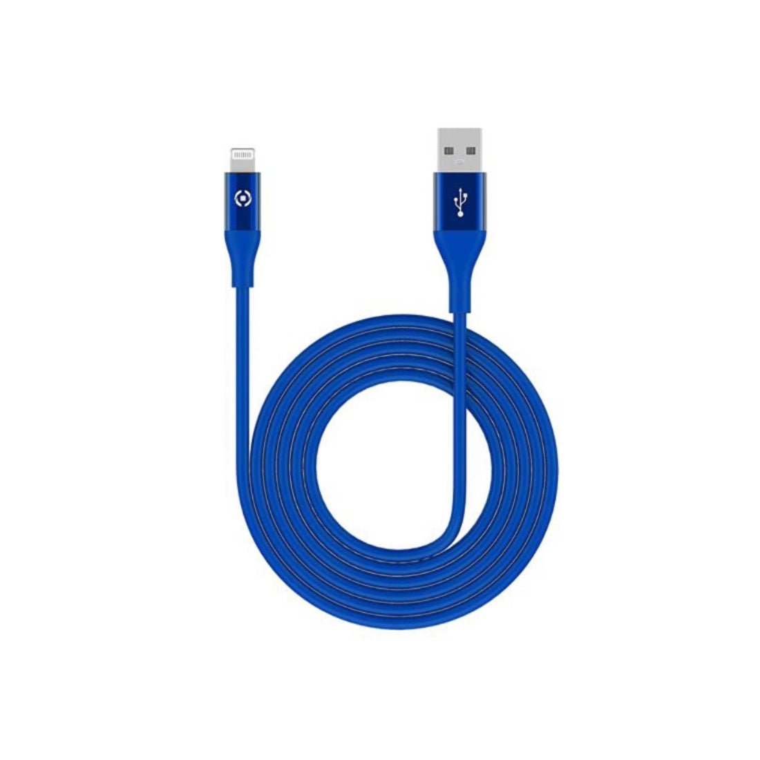 Celly Mfi USB-A 2.4 to Lightning 3m Cable 12W - Blue - كابل - Store 974 | ستور ٩٧٤