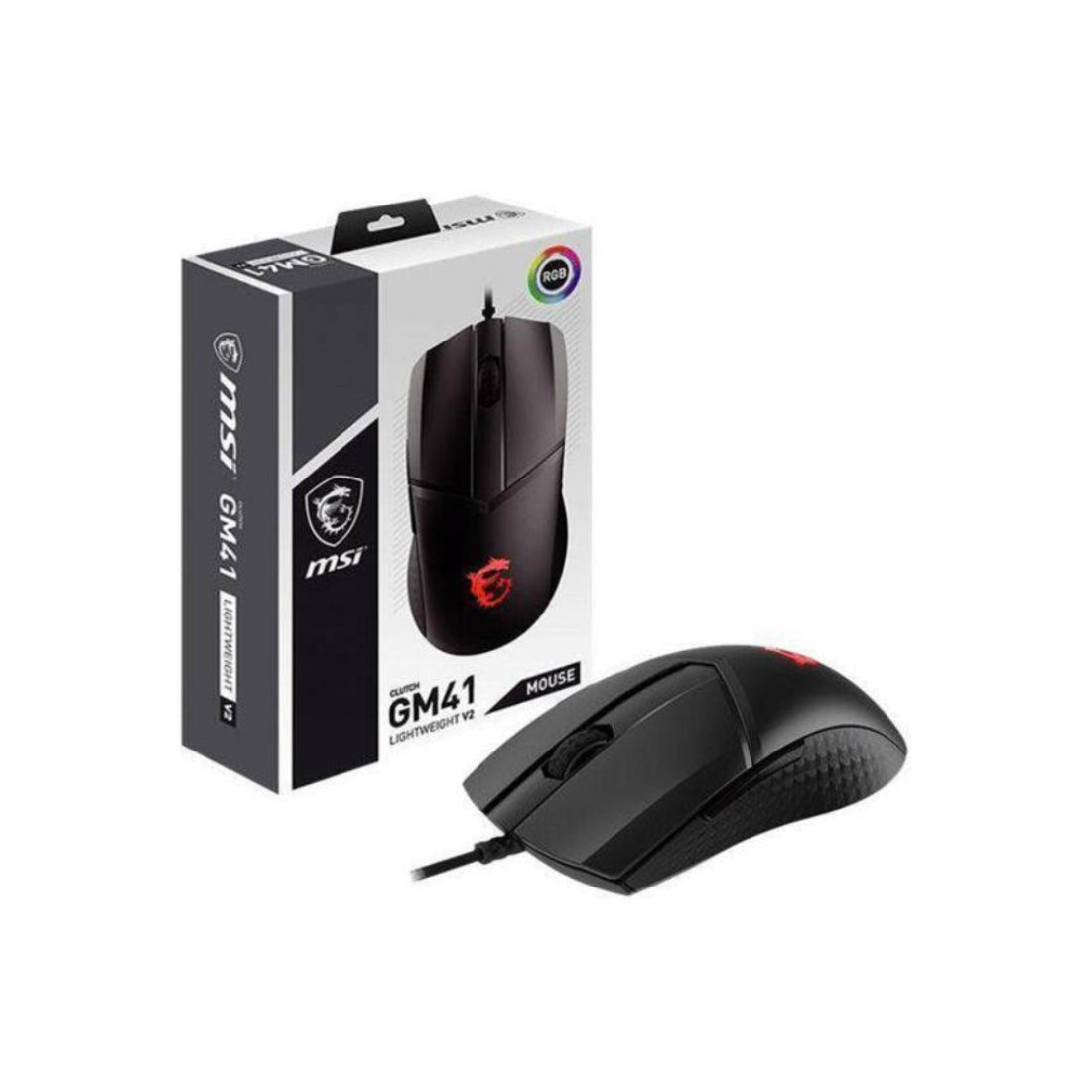 MSI Clutch GM41 Lightweight 16,000 DPI Wired Gaming Mouse - فأرة - Store 974 | ستور ٩٧٤