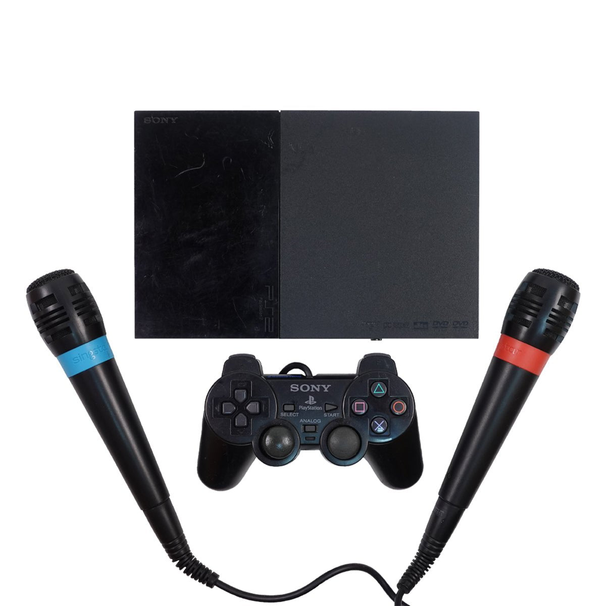 (Pre-Owned) Sony PlayStation 2 Console With SingStar- Black - Store 974 | ستور ٩٧٤