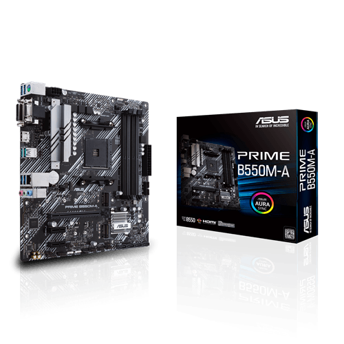 Asus Prime B550M-A Socket AM4 AMD B550 DDR4 Micro ATX Motherboard - Store 974 | ستور ٩٧٤
