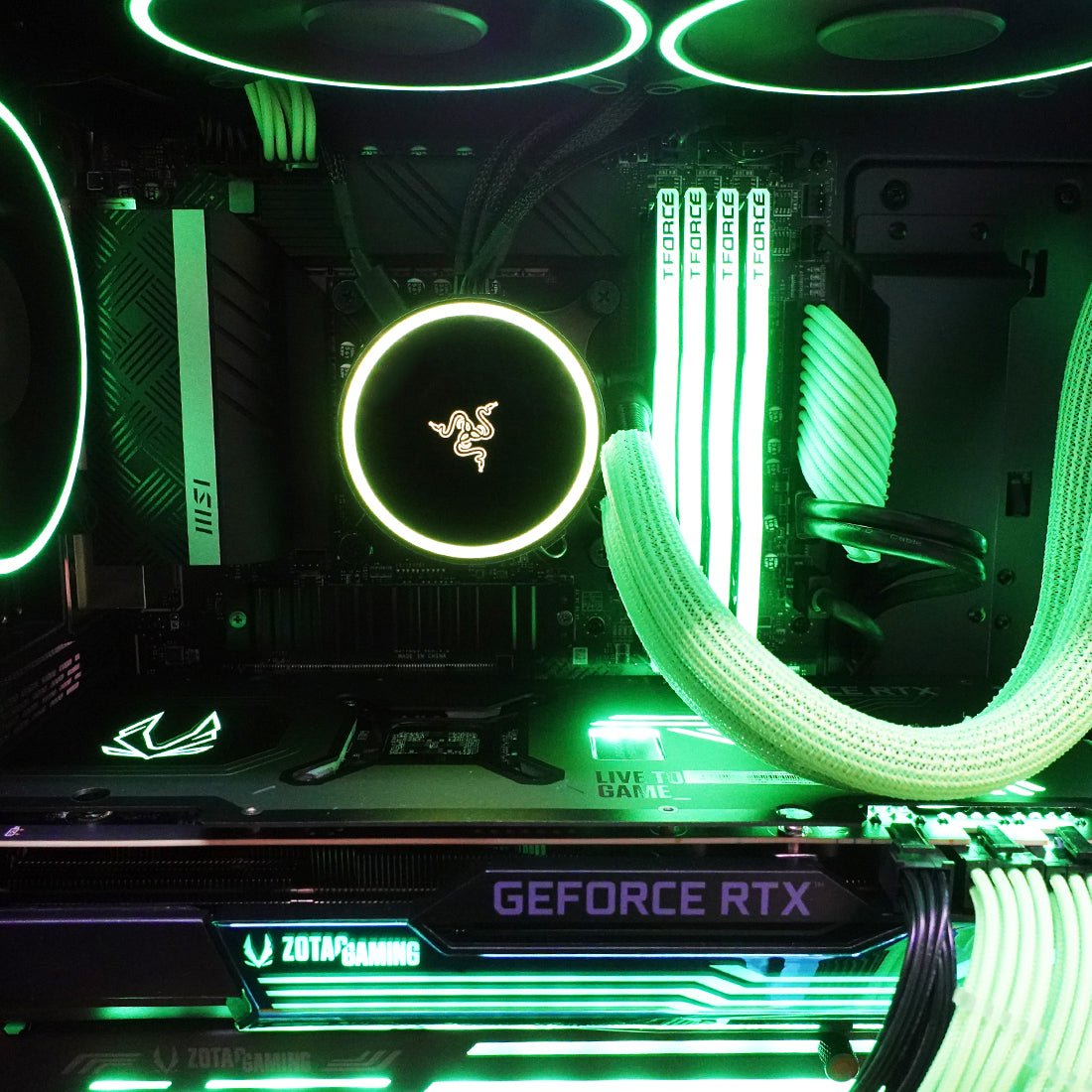 (Pre-Built) Gaming PC Intel Core i7-12700K w/ Zotac RTX 3070 Ti & Razer Tomahawk - Black - Store 974 | ستور ٩٧٤