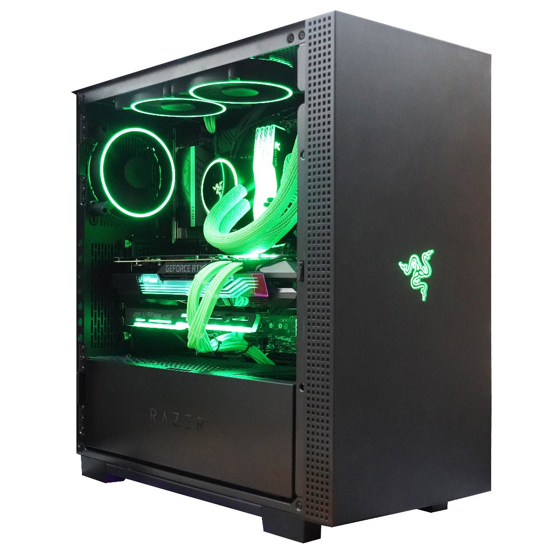 (Pre-Built) Gaming PC Intel Core i7-12700K w/ Zotac RTX 3070 Ti & Razer Tomahawk - Black - Store 974 | ستور ٩٧٤
