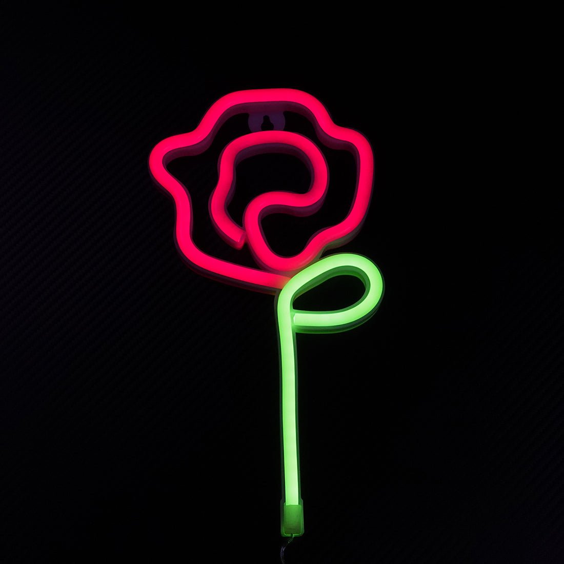 Led Neon Rose Shape - Red & Green - إضاءة - Store 974 | ستور ٩٧٤