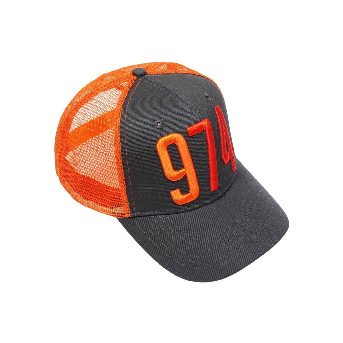 S974 Cap - Grey & Orange - قبعة S974 Cap - Grey & Orange - قبعة