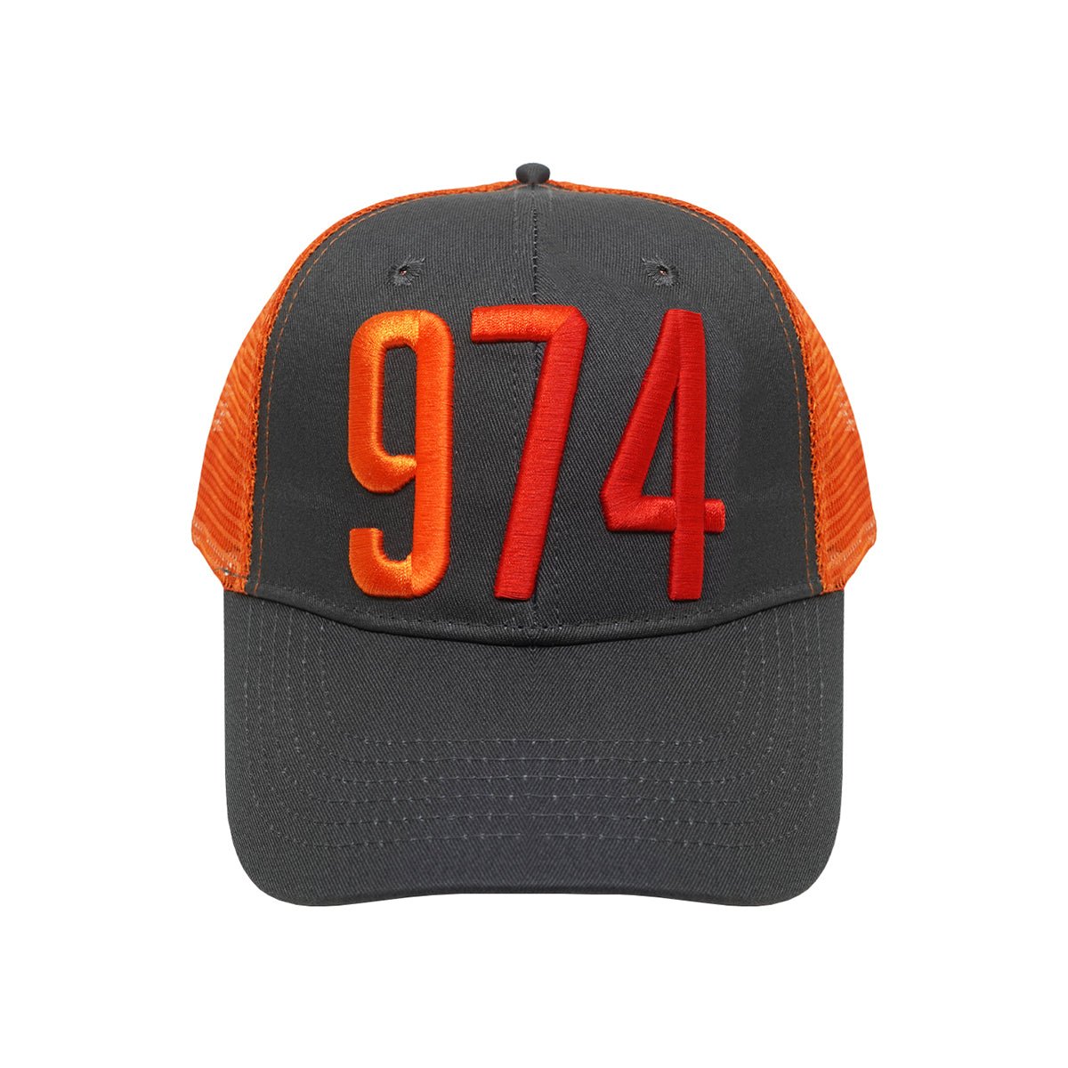 S974 Cap - Grey & Orange - قبعة S974 Cap - Grey & Orange - قبعة