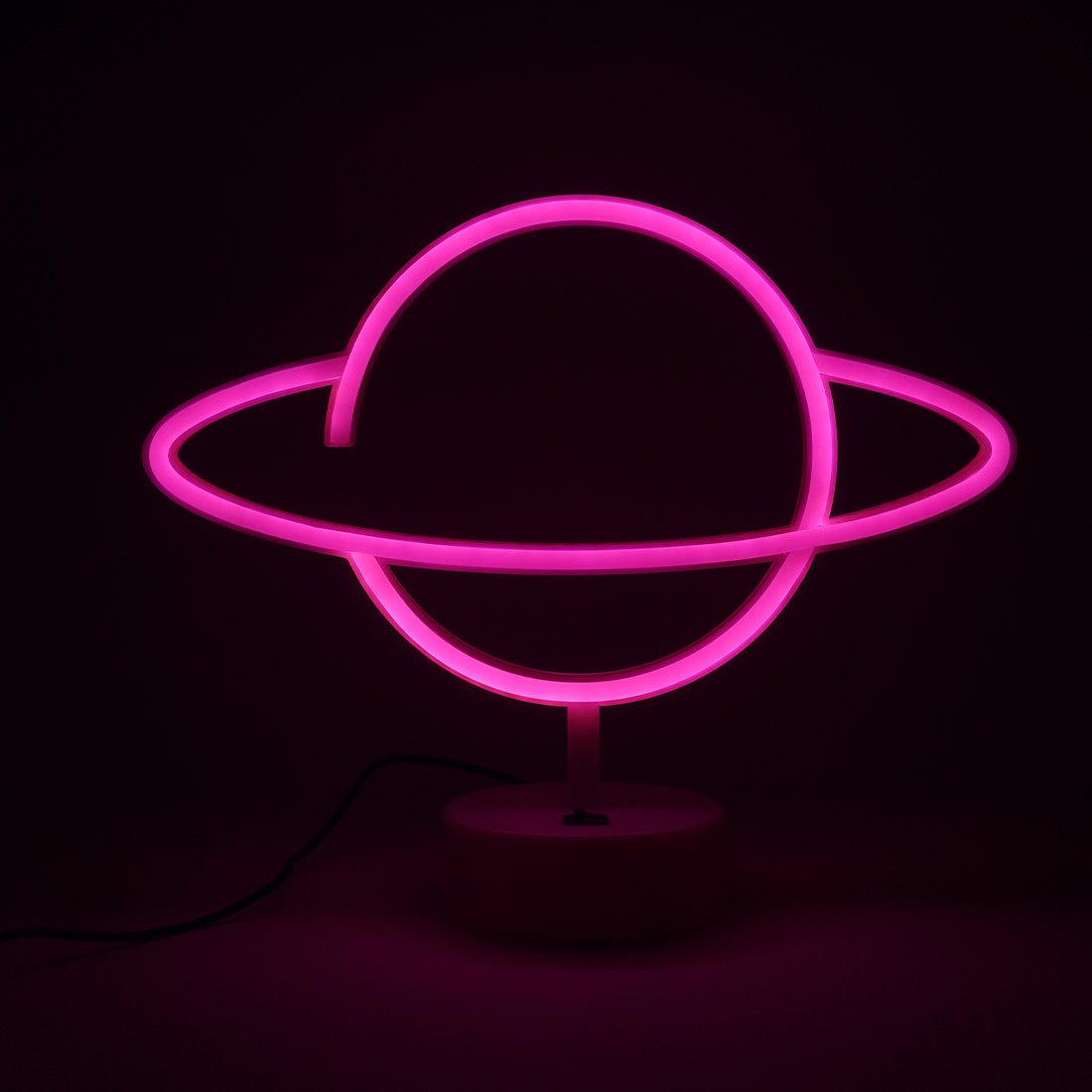 Led Neon Saturn Shape Lamp - Pink - Store 974 | ستور ٩٧٤