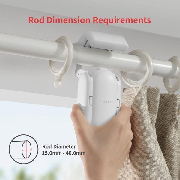 SwitchBot Rod Curtain Smart Wireless Robot - White - أكسسوارات ذكية SwitchBot Rod Curtain Smart Wireless Robot - White - أكسسوارات ذكية