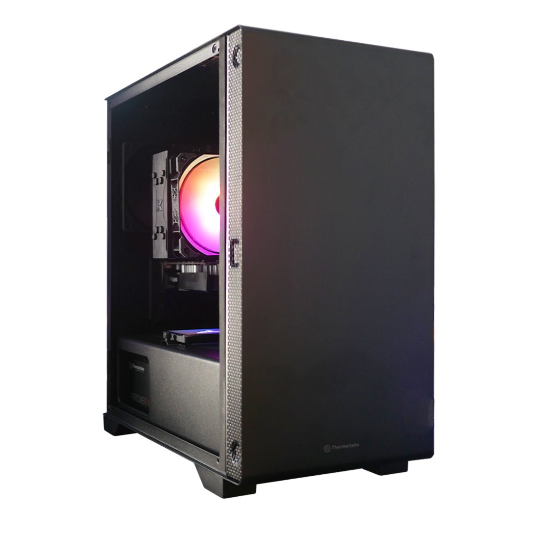 (Pre-Built) Gaming PC AMD Ryzen 3 3200G w/ Zotac GTX 1630 & Thermaltake S100 TG - Black - Store 974 | ستور ٩٧٤