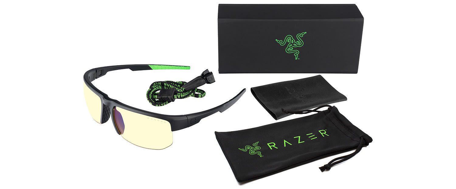 Gunnar Torpedo-X Razer Edition Gaming Glasses (Onyx Frame, Amber Lens Tint) - Store 974 | ستور ٩٧٤