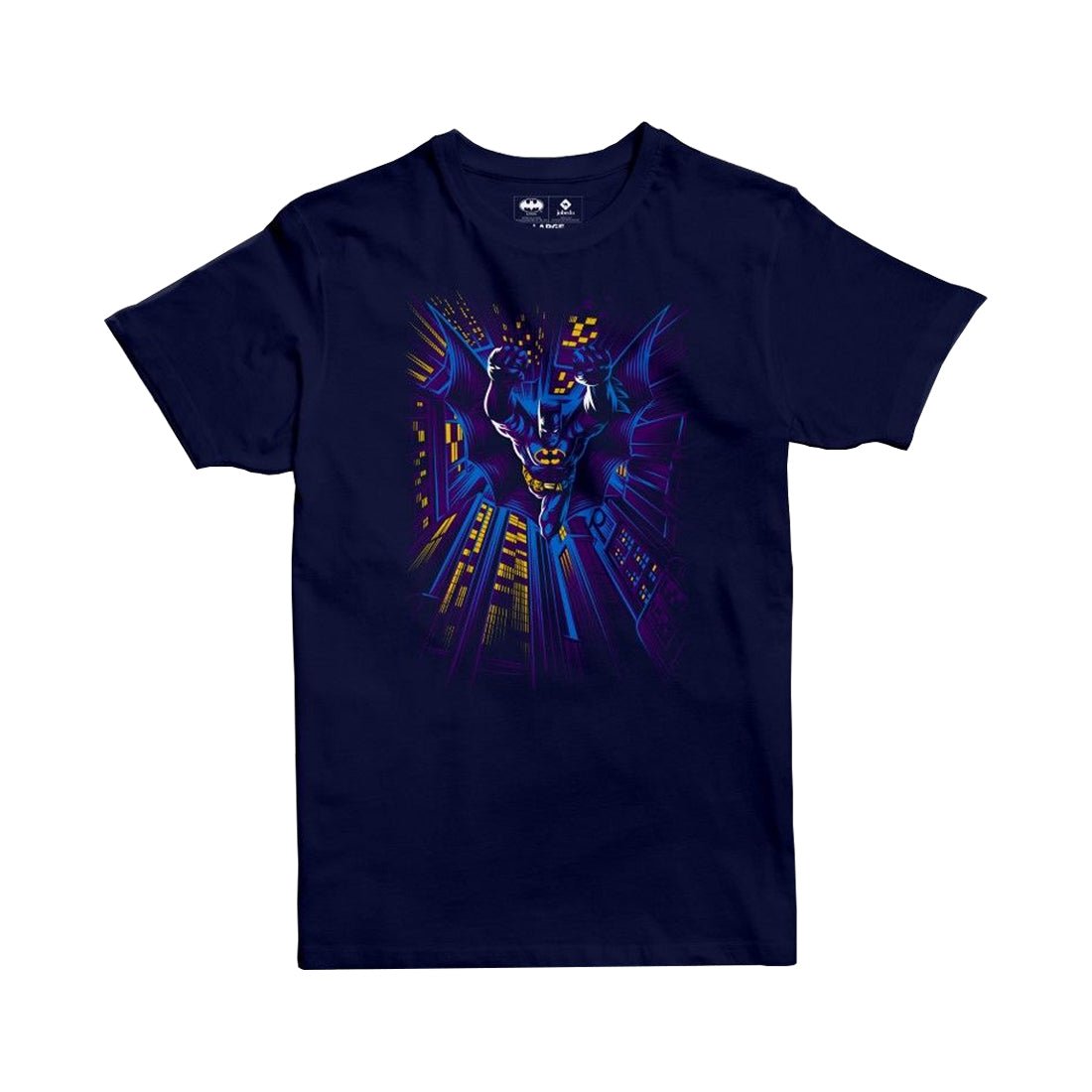 Jobedu Batman City Dive Men's T-shirt - M - Navy Blue - تي-شيرت - Store 974 | ستور ٩٧٤