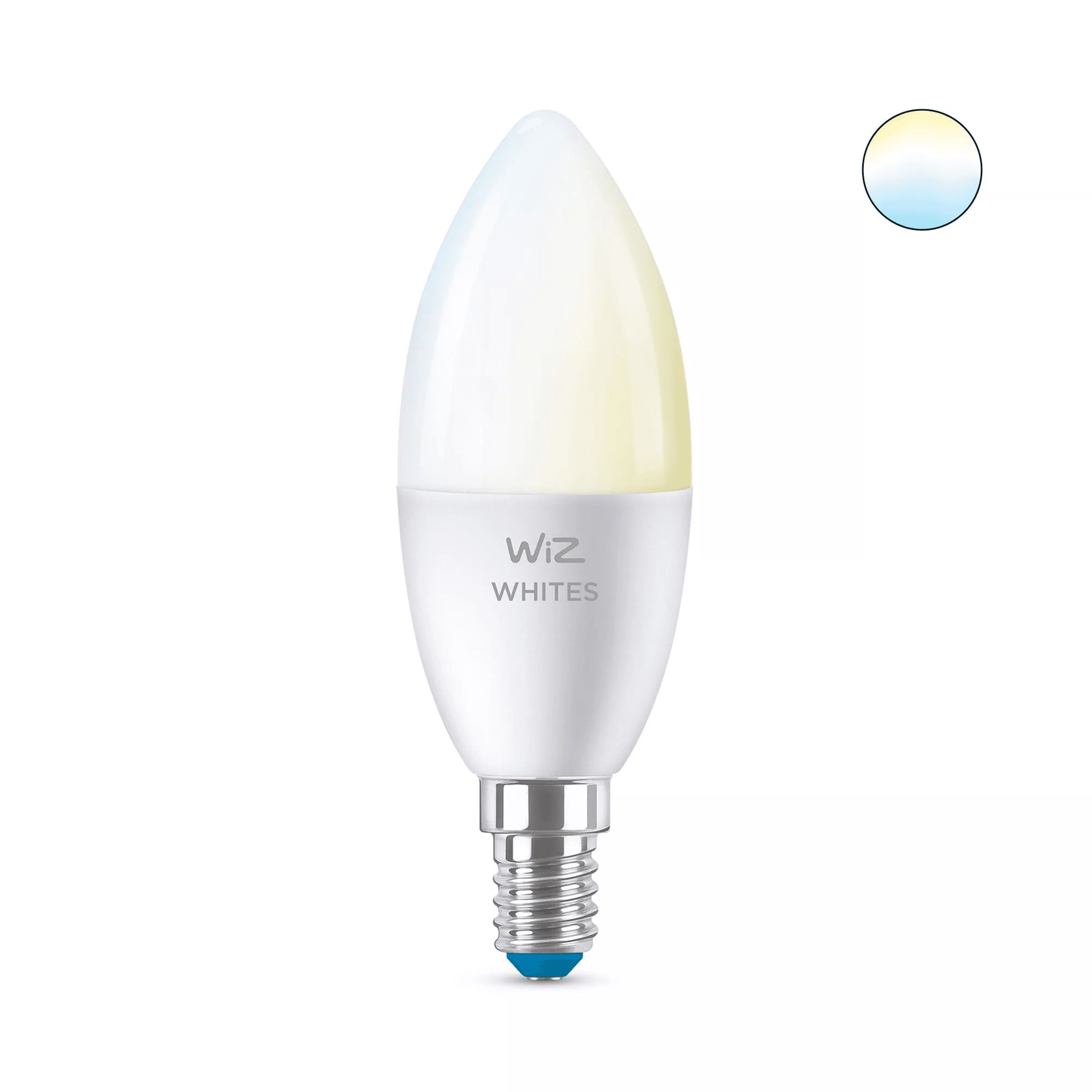 Wiz Smart Lighting 4.9W White Wi-Fi Candle C37 E14 - Store 974 | ستور ٩٧٤