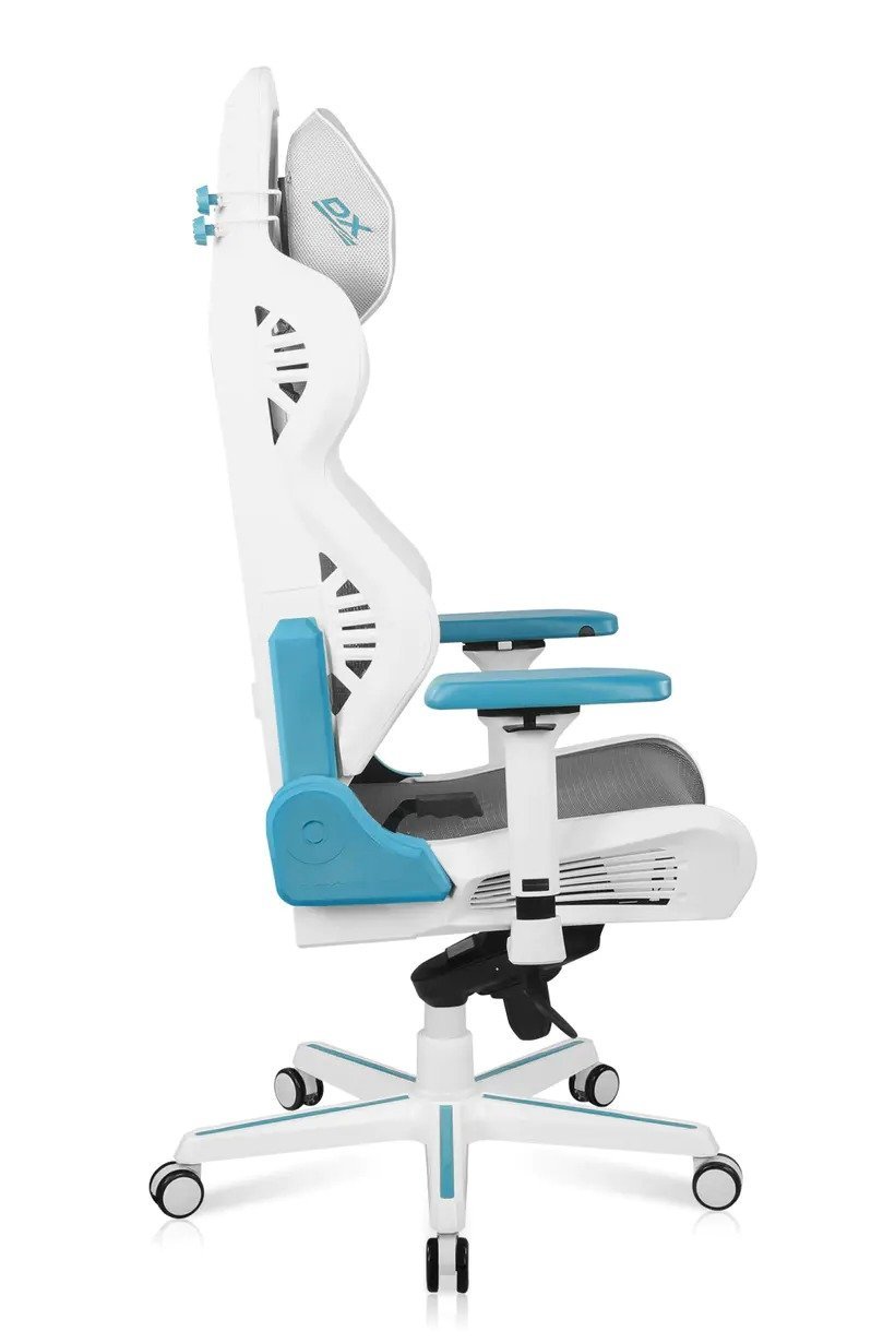 DXRacer Air Series Gaming Chair - White/Cyan - Store 974 | ستور ٩٧٤