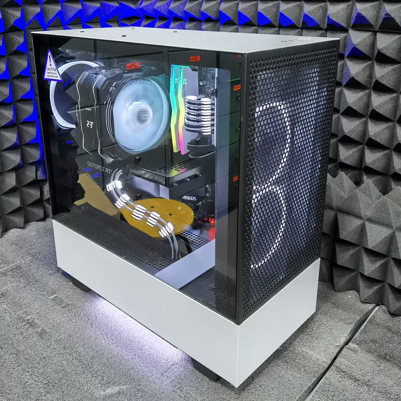 (Pre-Built) Gaming PC Intel i5-11400 w/ Manli RTX 3060 & NZXT H510 Flow - White - Store 974 | ستور ٩٧٤