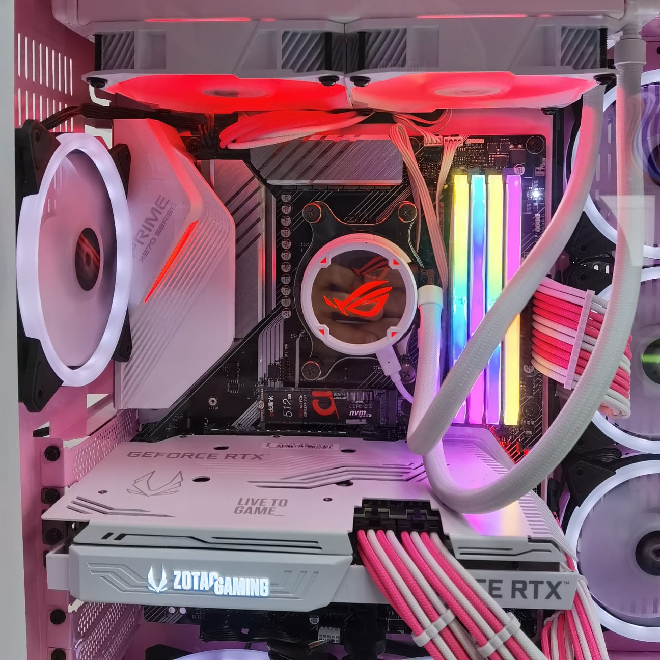 Pre-Built) Bubble Gum Build Gaming PC Ryzen 7 5800X w/ Zotac