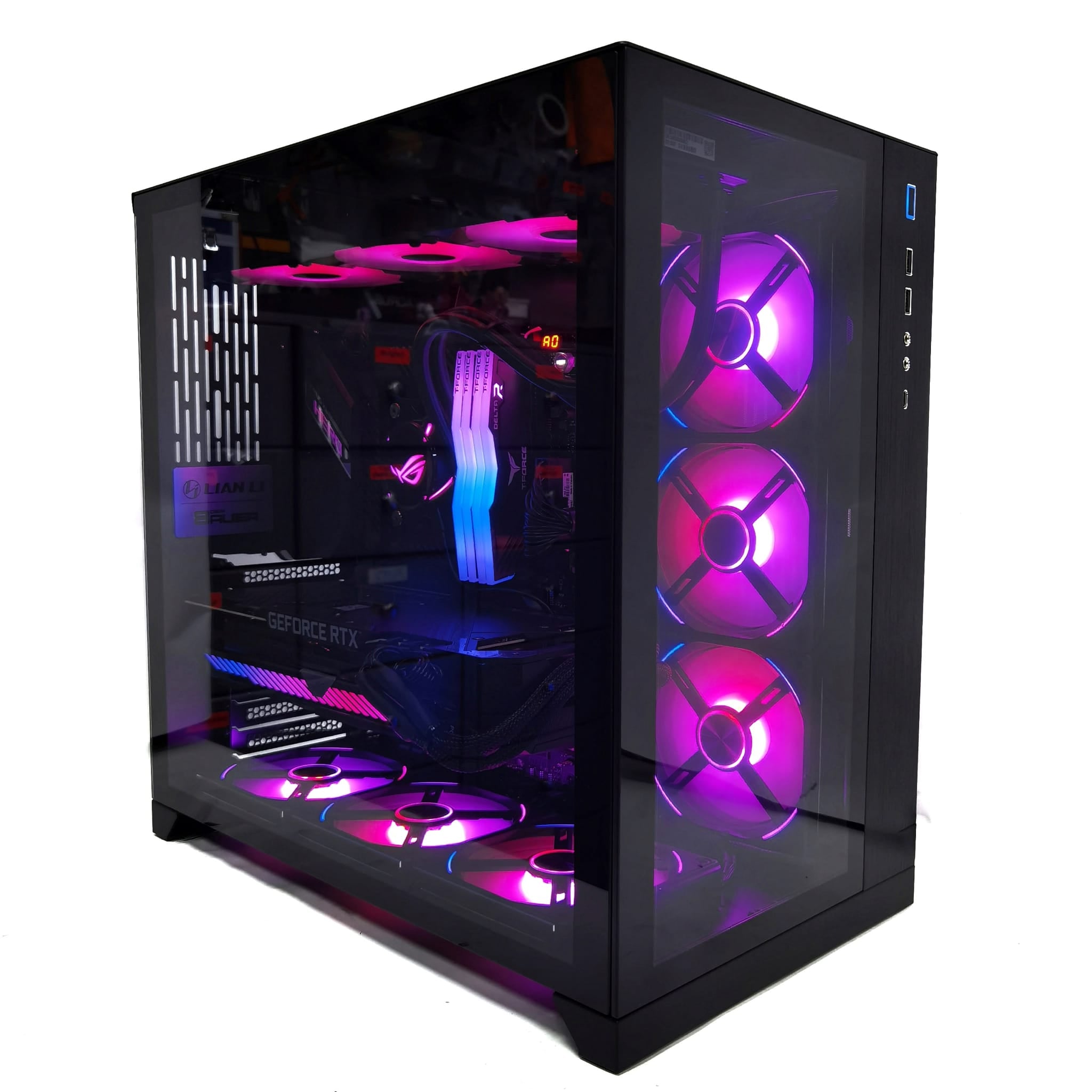 (Pre-Built) Gaming PC Intel i7-11700KF w/ ASUS ROG RTX 3080 OC LHR & Lian Li PC-O11 - Black - Store 974 | ستور ٩٧٤