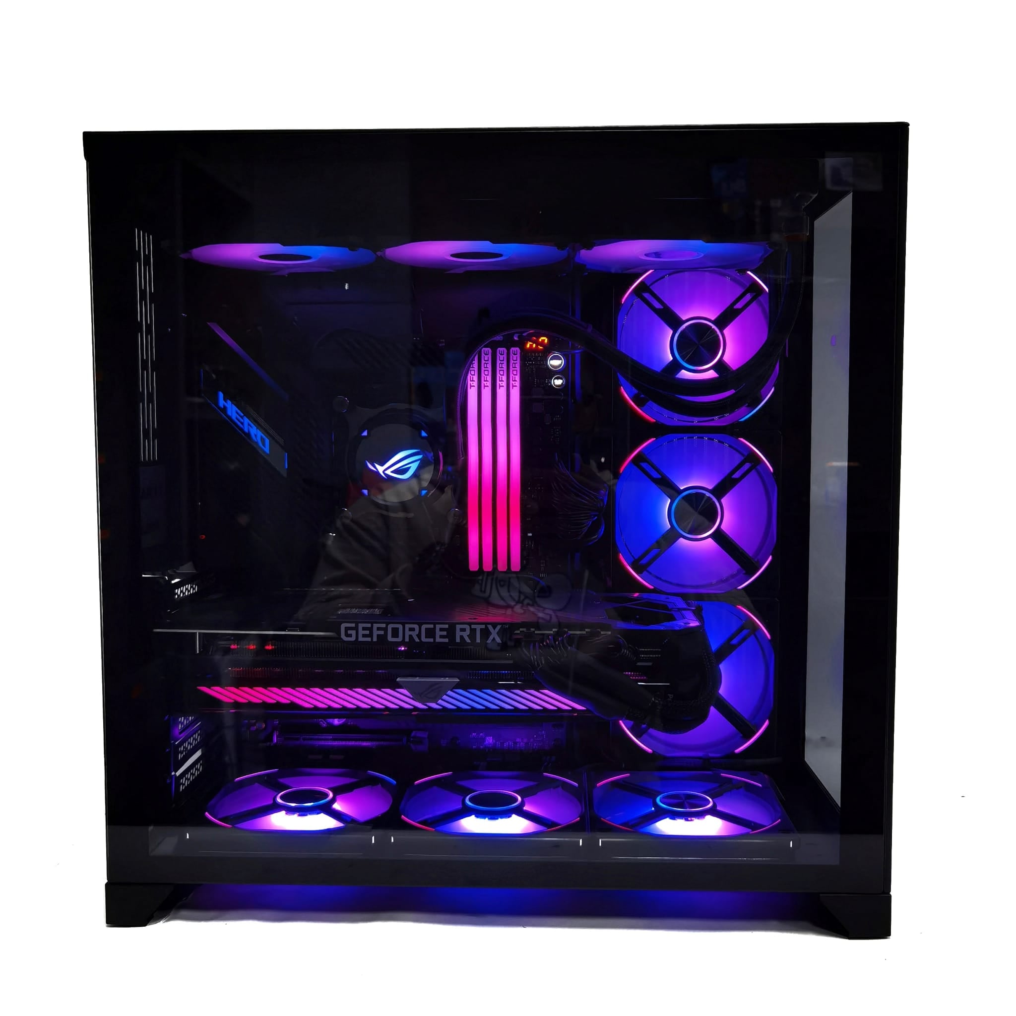 (Pre-Built) Gaming PC Intel i7-11700KF w/ ASUS ROG RTX 3080 OC LHR & Lian Li PC-O11 - Black - Store 974 | ستور ٩٧٤