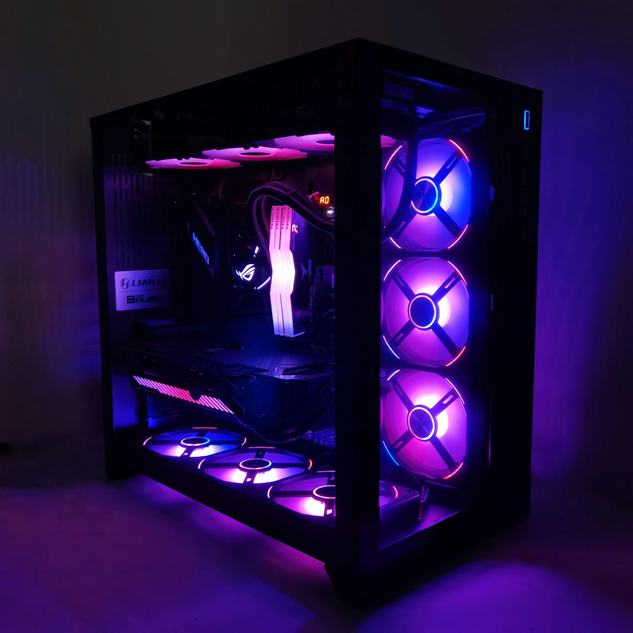 (Pre-Built) Gaming PC Intel i7-11700KF w/ ASUS ROG RTX 3080 OC LHR & Lian Li PC-O11 - Black - Store 974 | ستور ٩٧٤