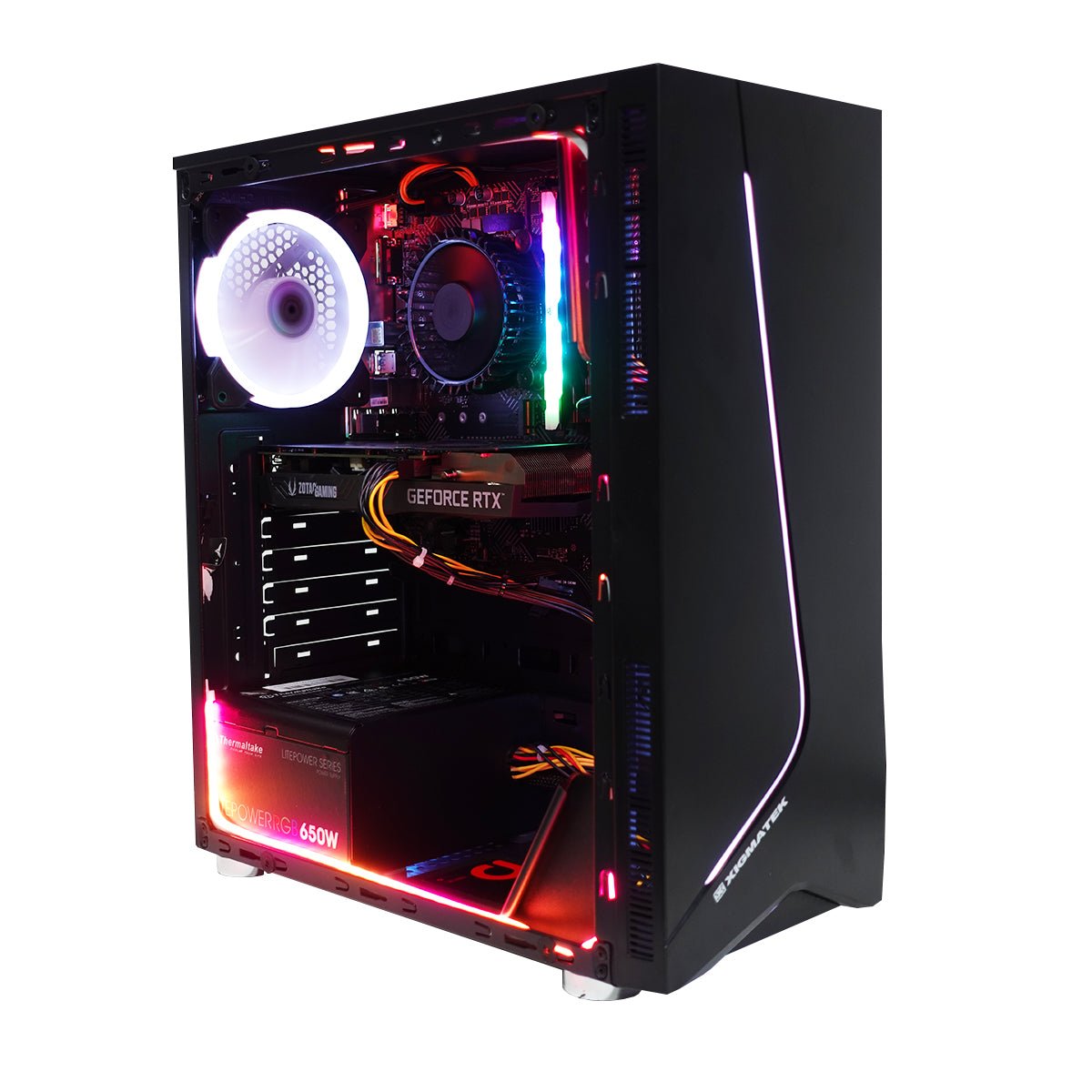 (Pre-built) Gaming PC Intel Core i5-12400F w/ Zotac RTX 3050 Twin Edge OC & Xigmatek Eros - Black - Store 974 | ستور ٩٧٤