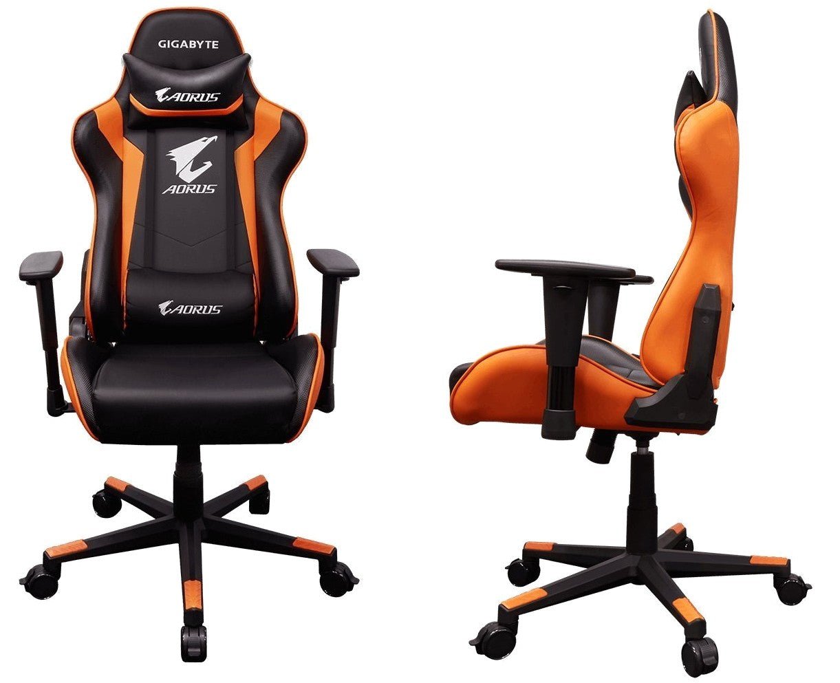 Gigabyte Aorus GP-AGC300 Gaming Chair - Black/Orange - كرسي Gigabyte Aorus GP-AGC300 Gaming Chair - Black/Orange - كرسي